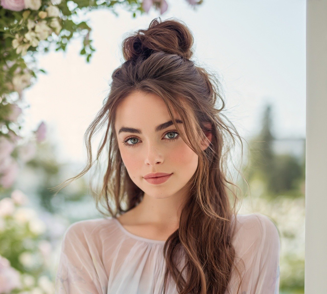 7. Half Up Bun Hairstyles