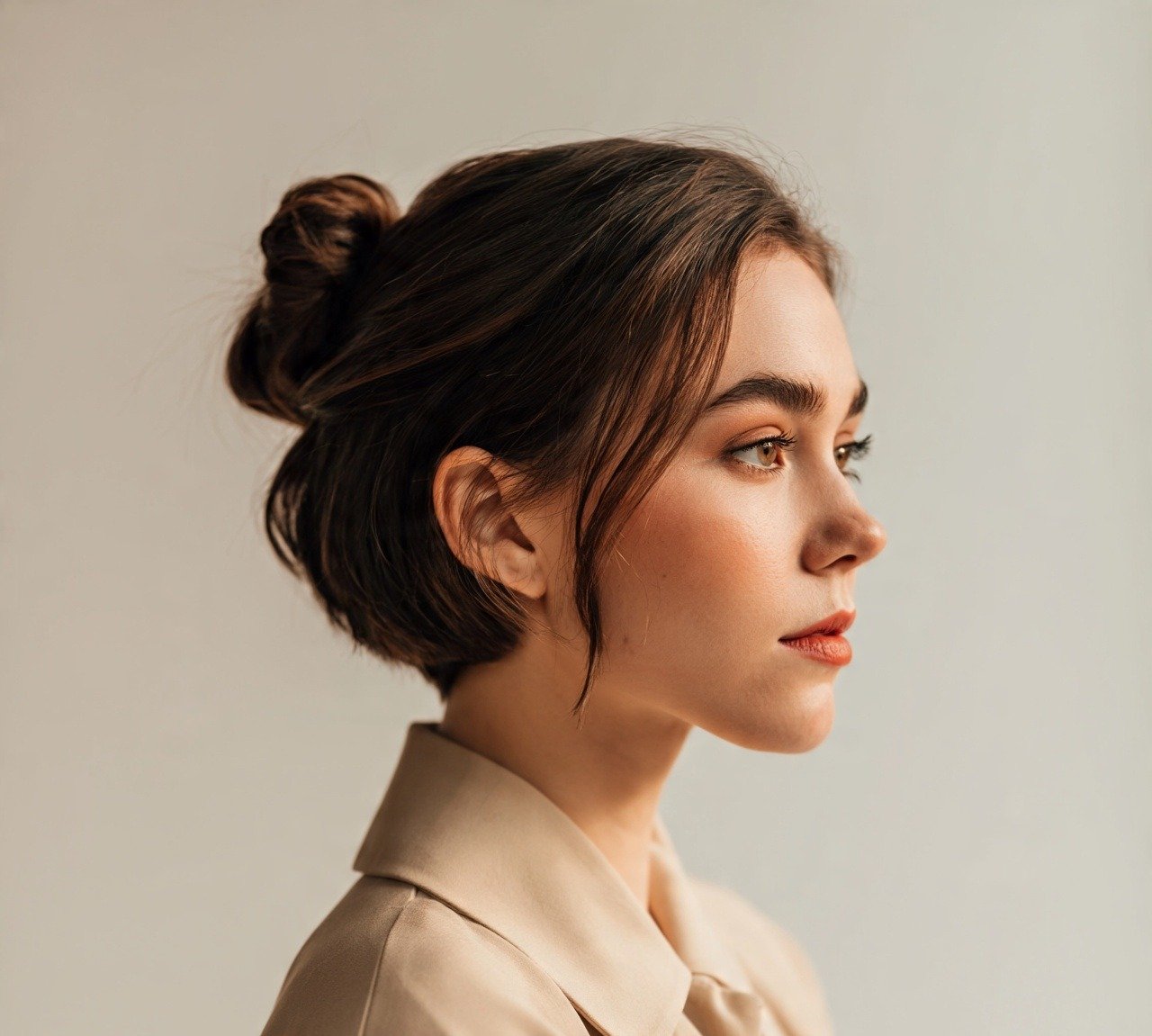 Updo Hairstyles For Short Hair: 15 Trendy Ideas That Turns Heads 8 7. Half Up Knotted Bun Updo Hairstyles For Short Hair