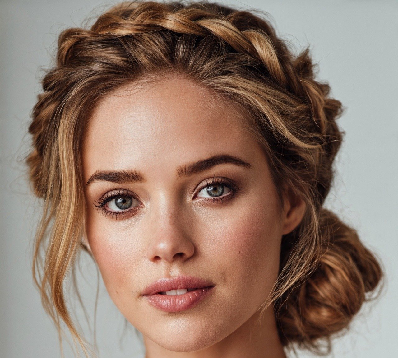 8. Braided Bun Combo Easy Updo Hairstyles