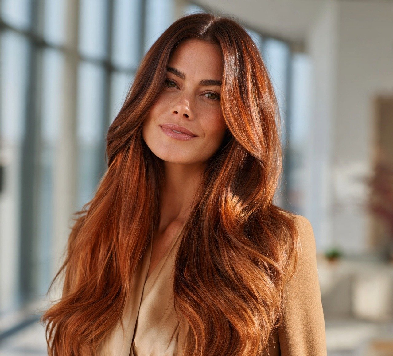 8. Copper Ombre Hair Color