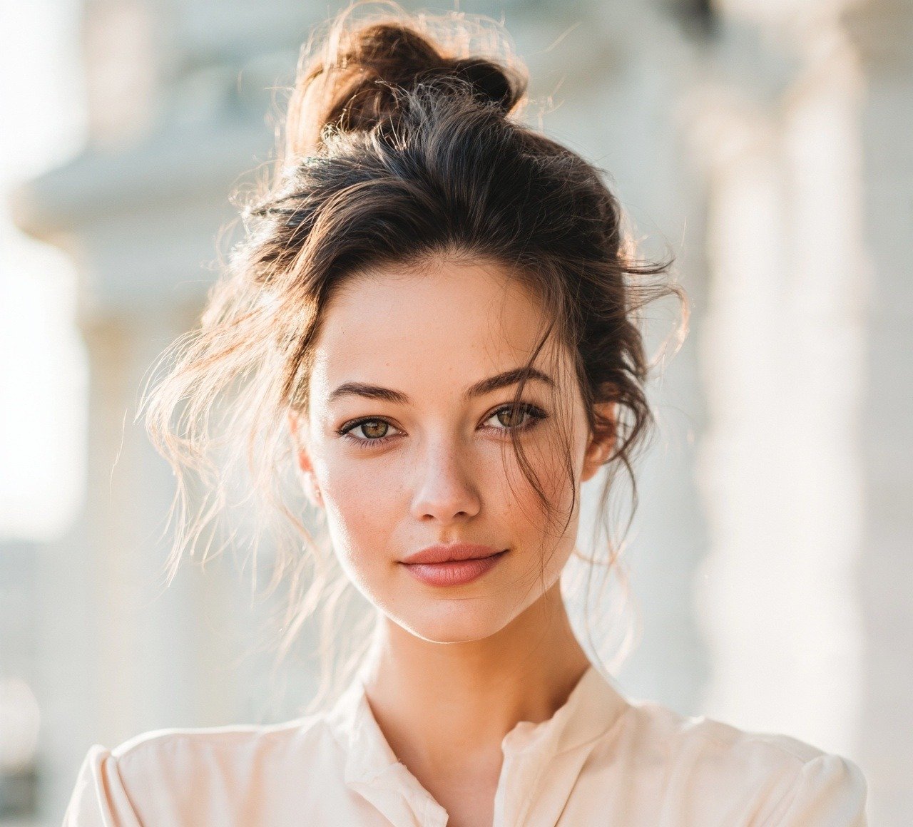 8. Half Up Messy Bun Hairstyles