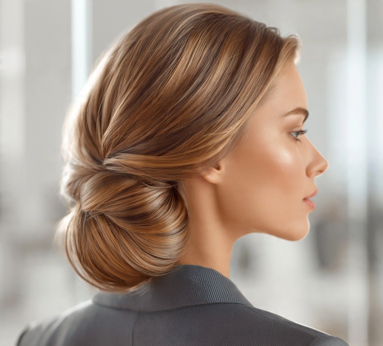8. Low Chignon Work Hairstyles For Long Hair