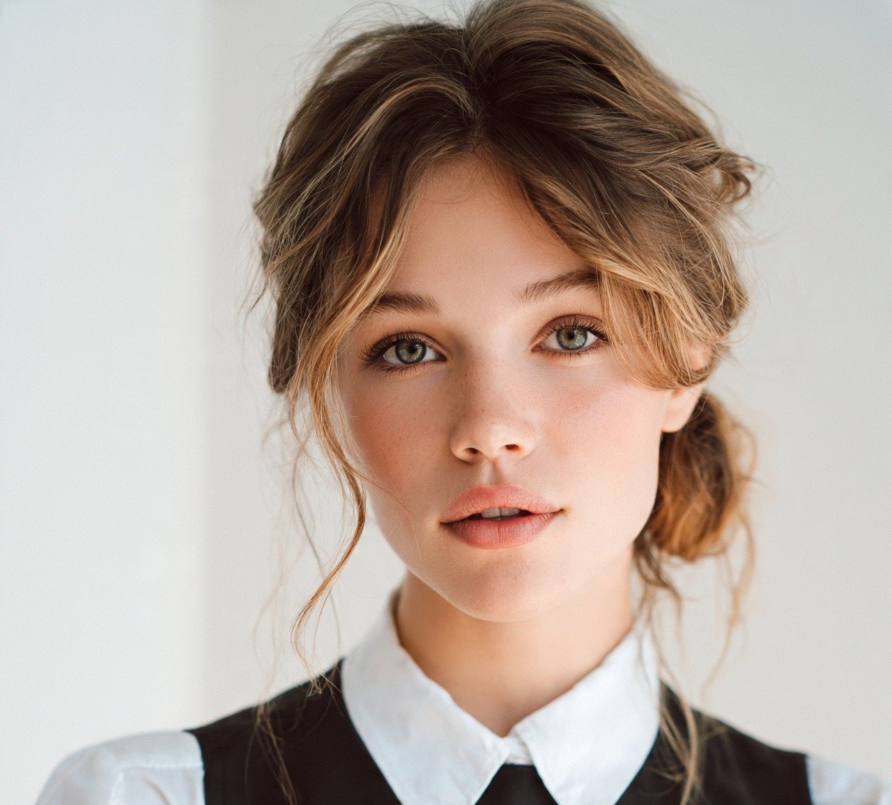 8. Low Side Bun With Loose Waves Updo Hairstyles For School