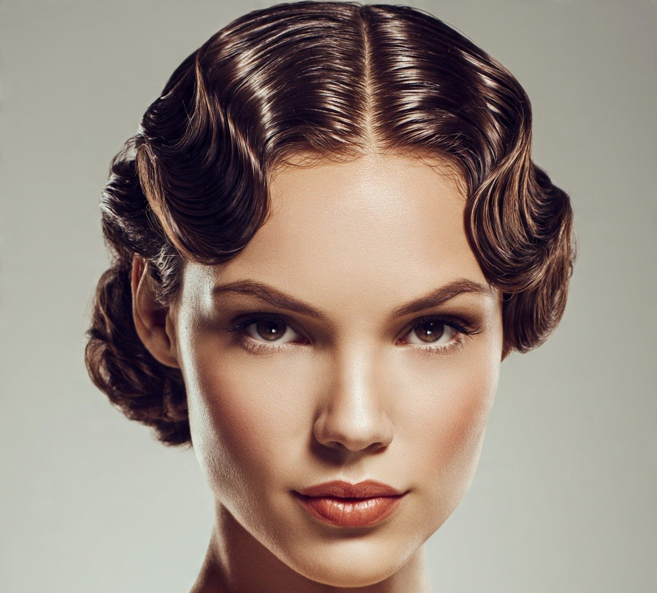 8. Vintage Finger Wave Updo Hairstyle