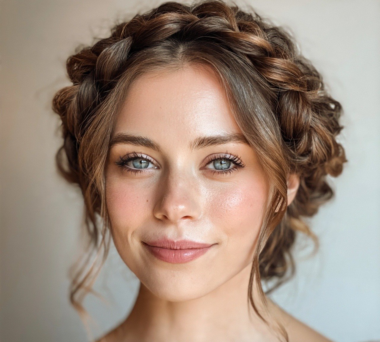 15 Trending Stunning Bridesmaid Updo Hairstyles For Any Wedding Theme 10 9. Braided Crown Updo Bridesmaid Hairstyles