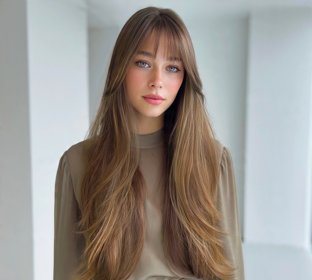 16 Trending Long Hairstyles With Layers That Are Worth Trying 10 9. Long Layers with Bangs and Highlights Hairstyle