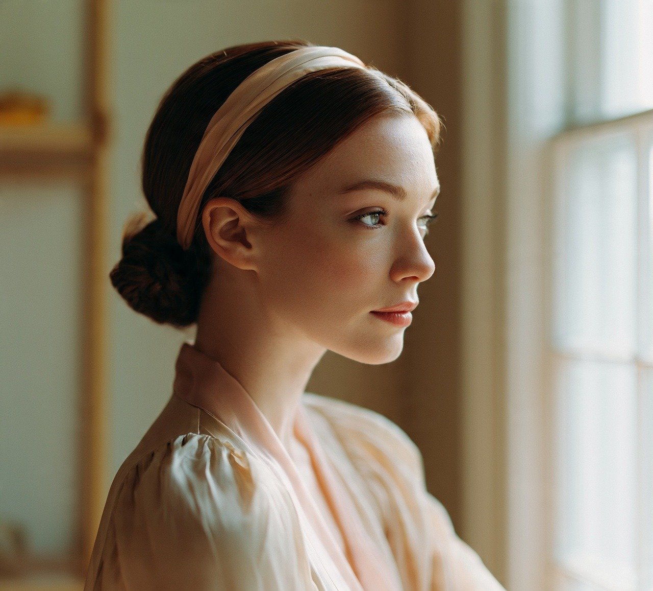 9. Low Bun With Headband Hairstyles