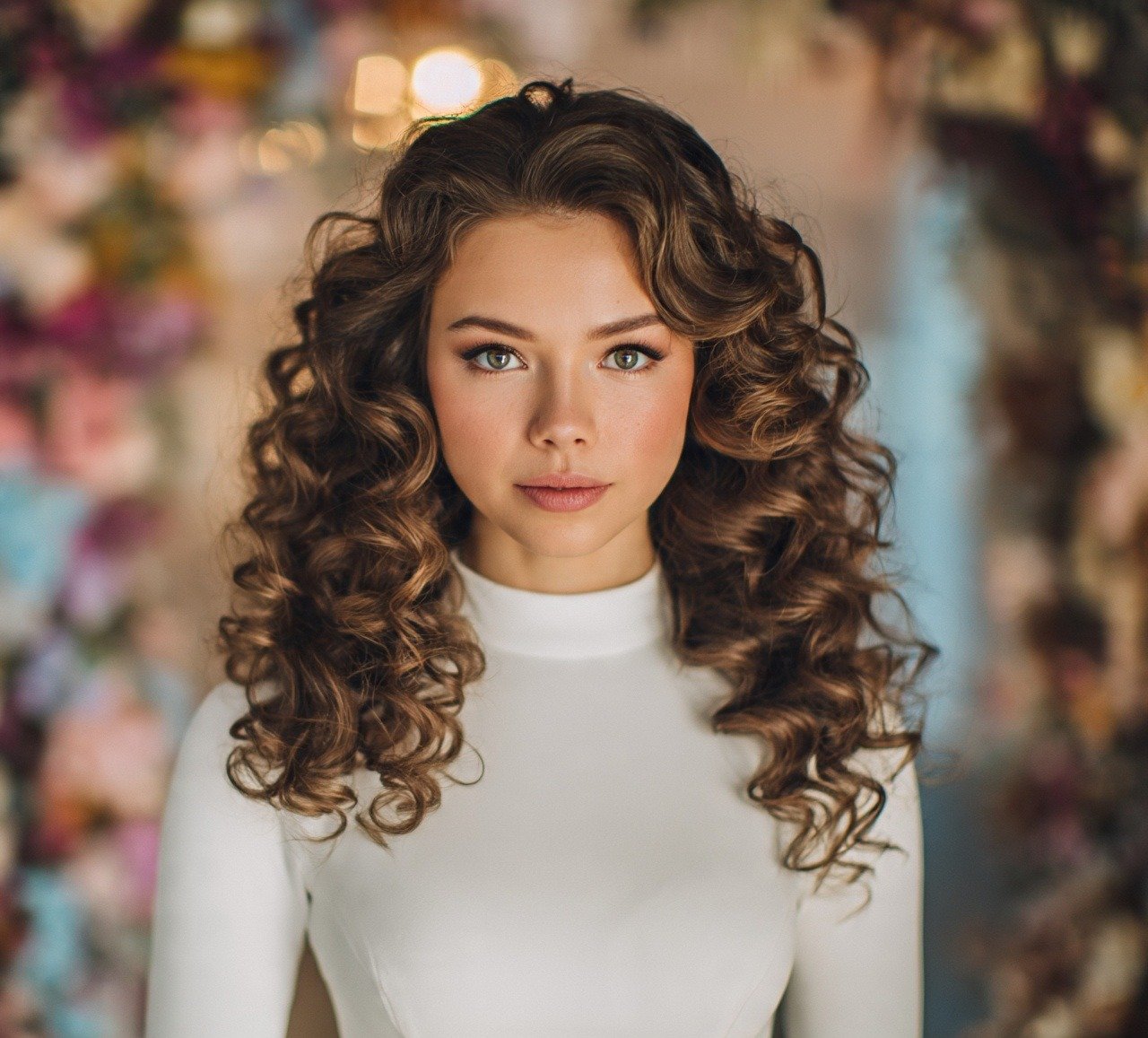 9. Vintage Hollywood Curls as Wedding Hairstyles for Curly Hair