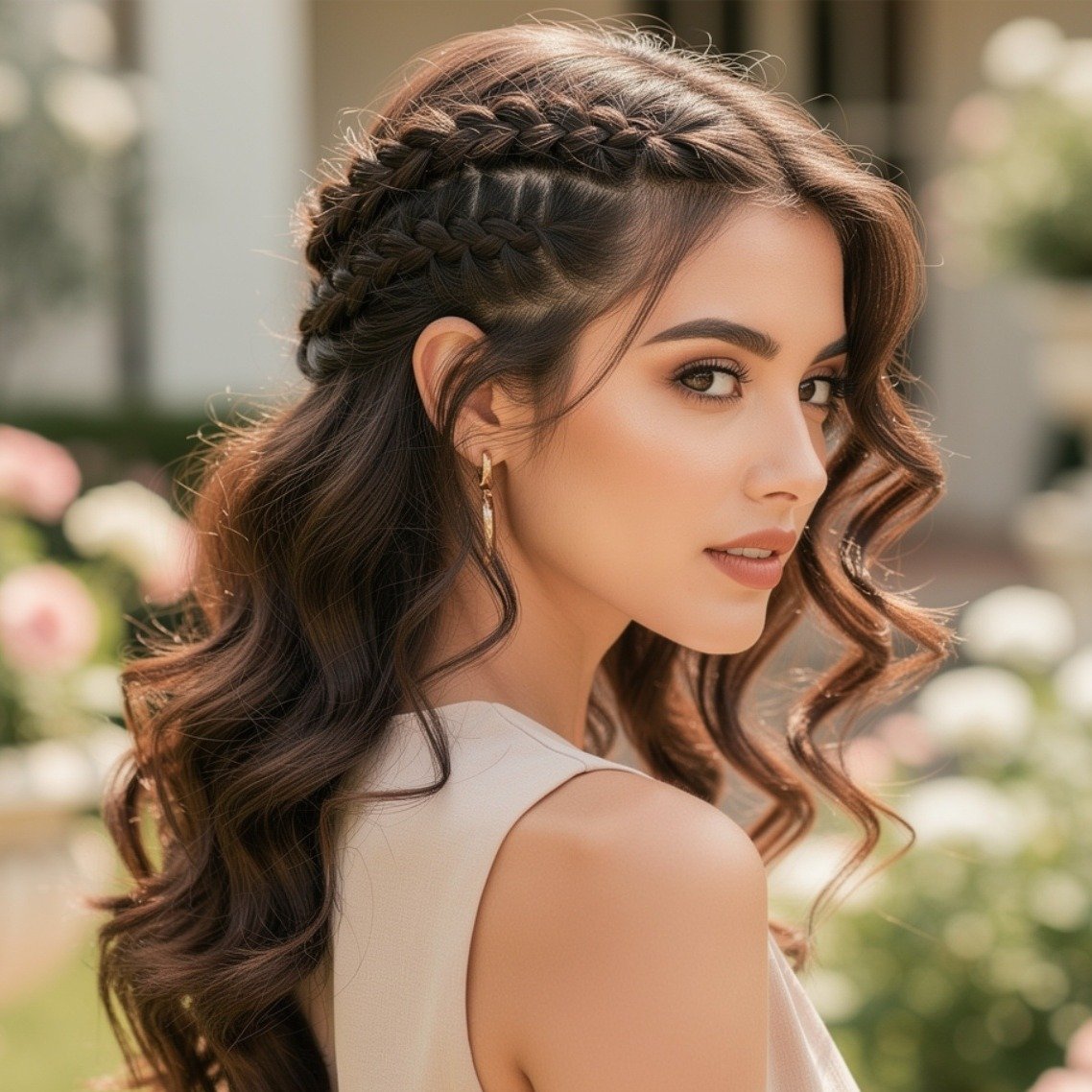 Accent Braids with Loose Curls