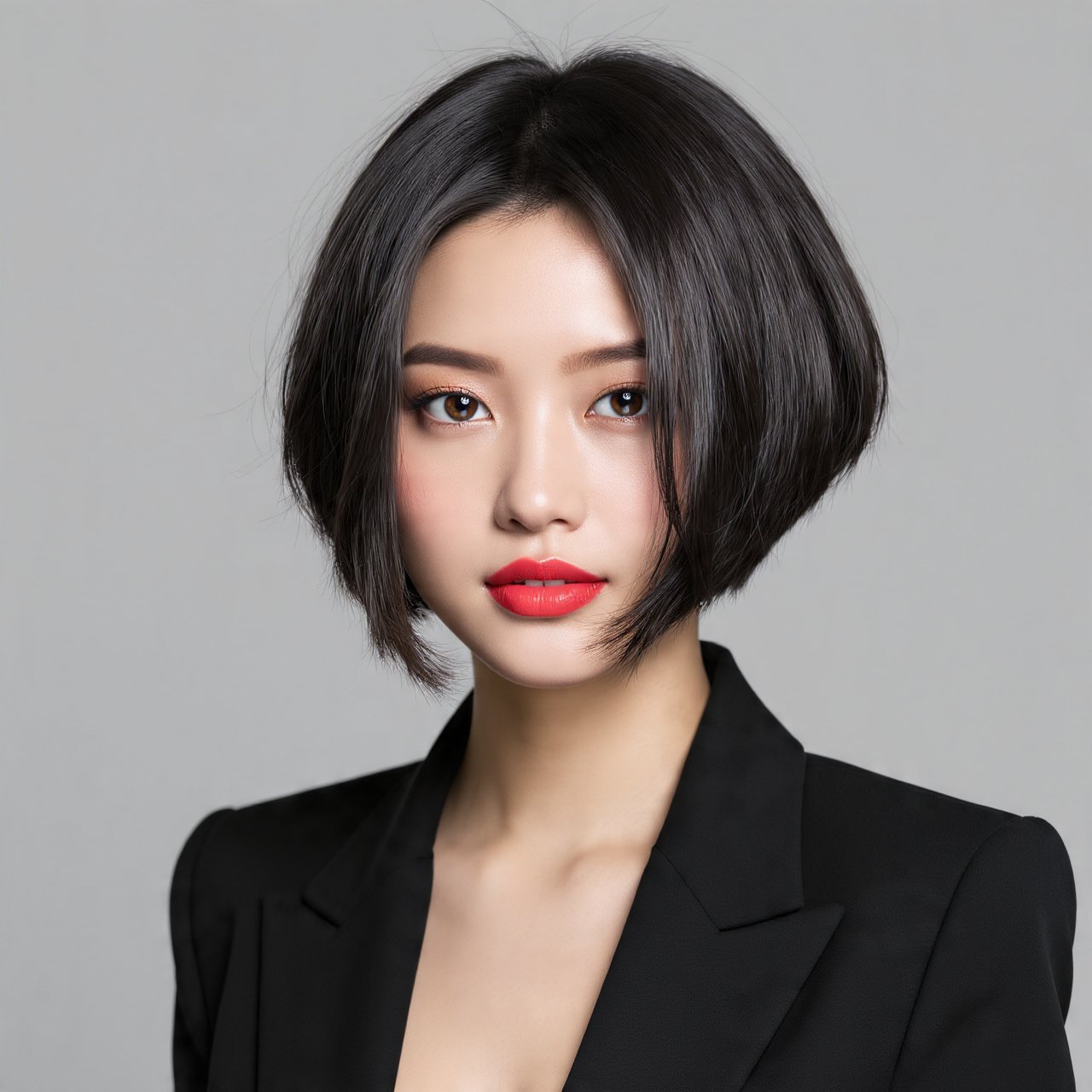 Angled Bob for Thick Hair