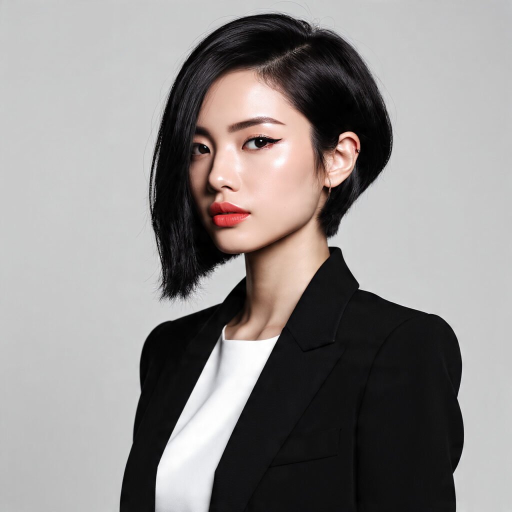 18 Trending Black Bob Hairstyles for Bold, Beautiful Style 7 Asymmetrical Black Bob