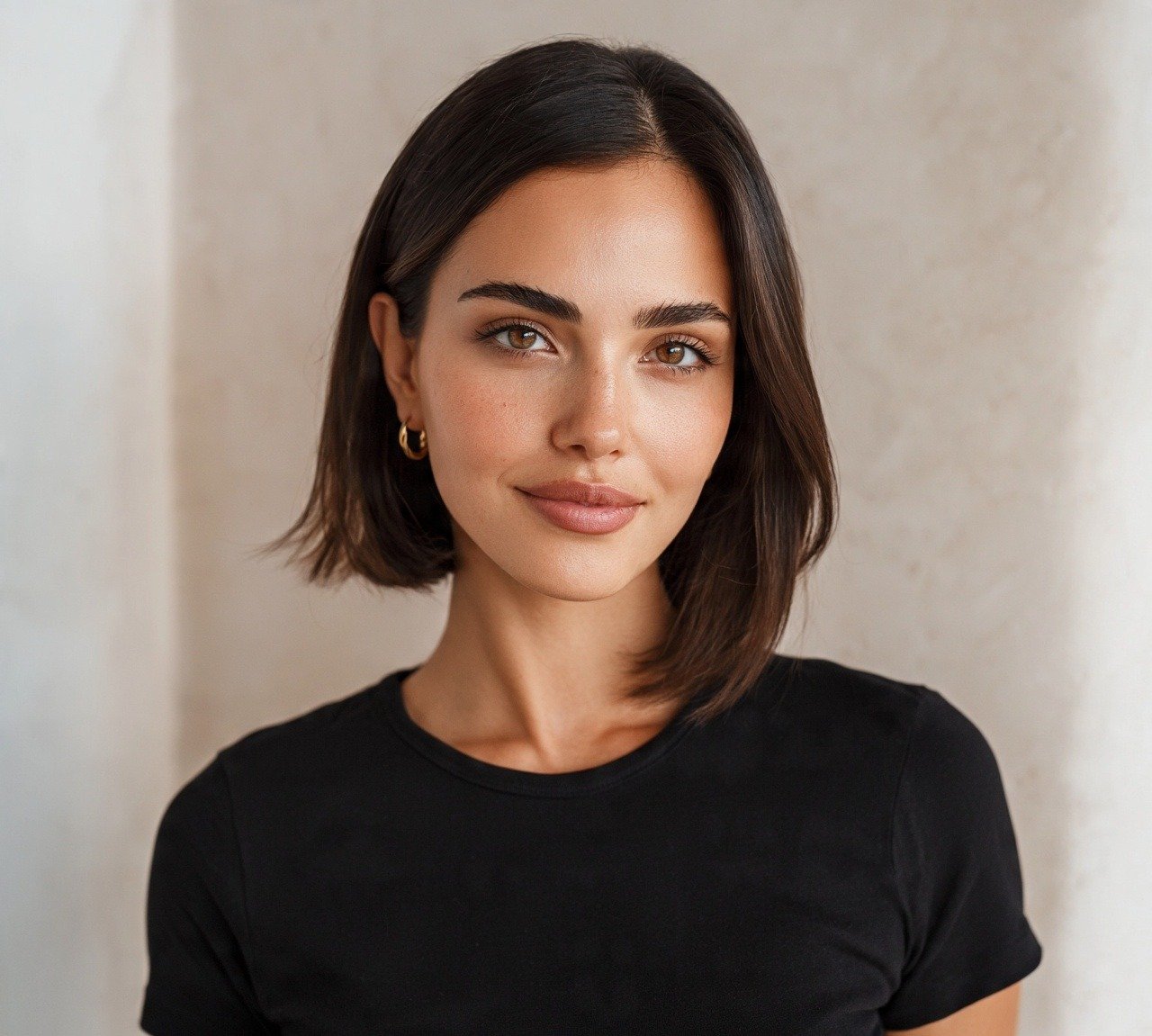 Asymmetrical Bob Haircut For Short Hairs