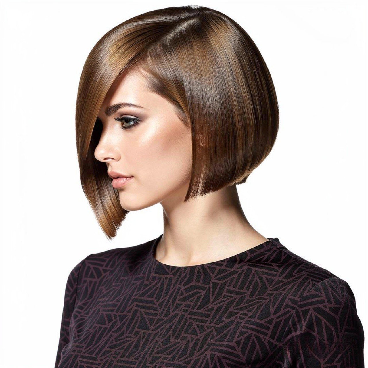 Asymmetrical Bob Hairstyles for short straight hair