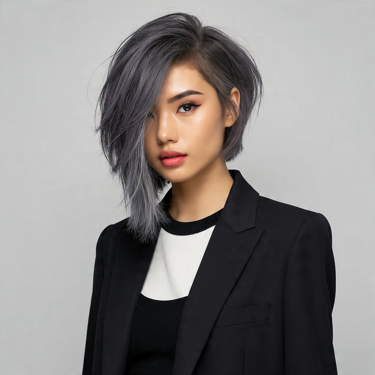 Asymmetrical Choppy Bob