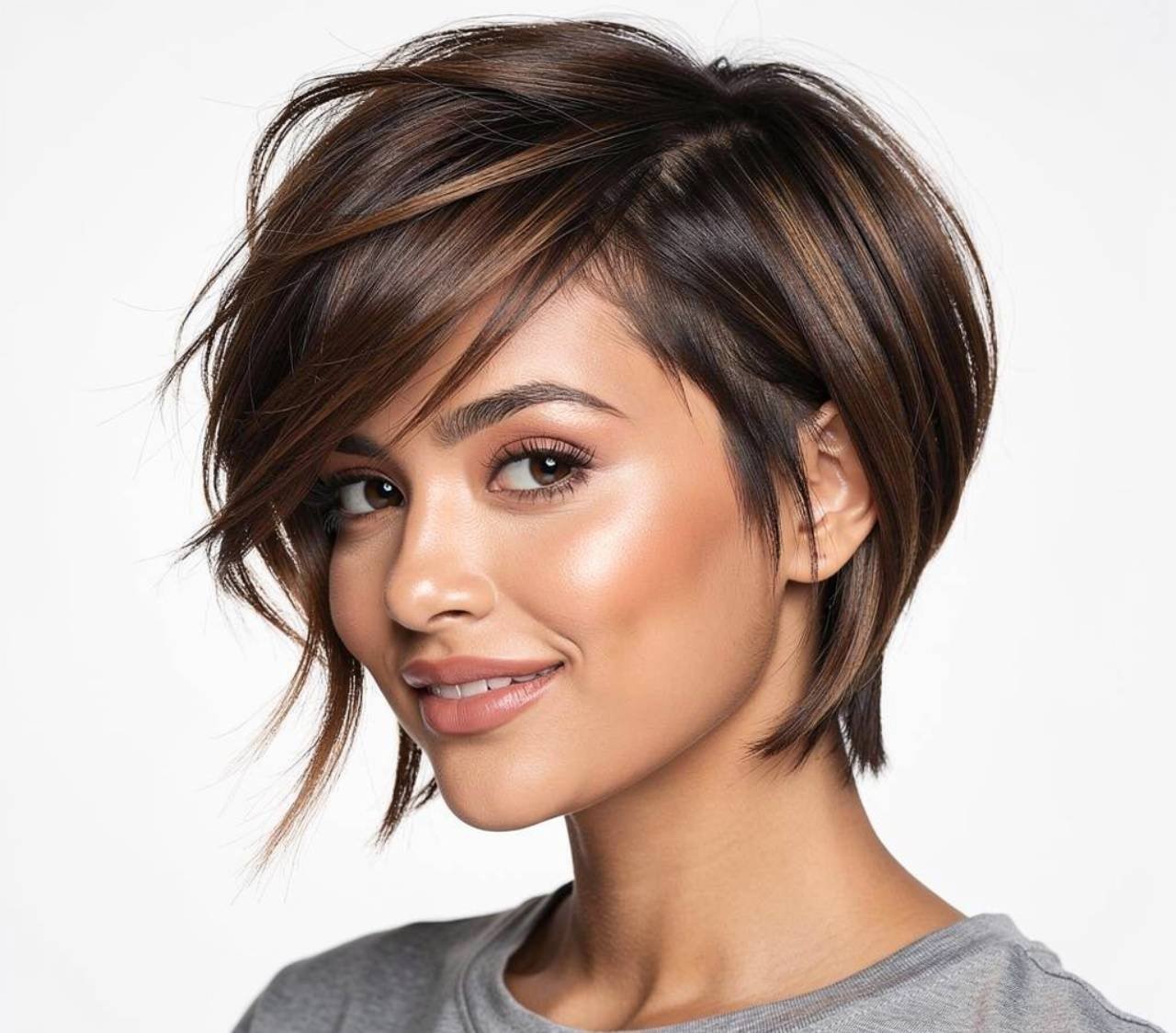 Bixie Short Quick Weave Hairstyle For oval face