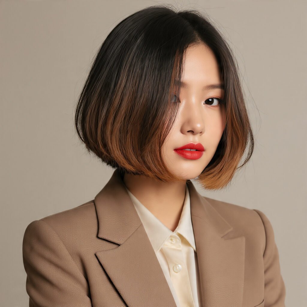 18 Trending Black Bob Hairstyles for Bold, Beautiful Style 9 Black Bob with Balayage Highlights