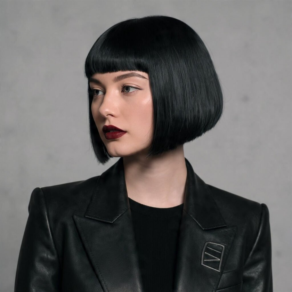 18 Trending Black Bob Hairstyles for Bold, Beautiful Style 12 Black Bob with Undercut 1