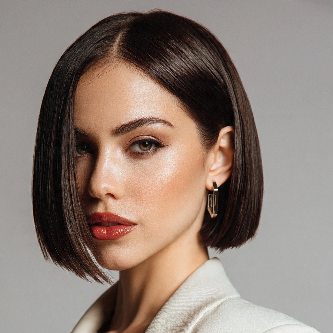 15 Trending Simple Hairstyles That Look Effortlessly Chic 10 Blunt Bob with Center Part