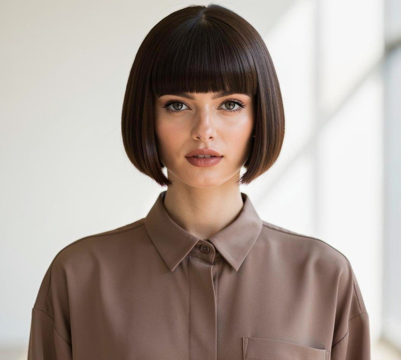 15 Trending Straight Short Hairstyles to Try This Year 6 Blunt Micro Bob Straight Short Hairstyle