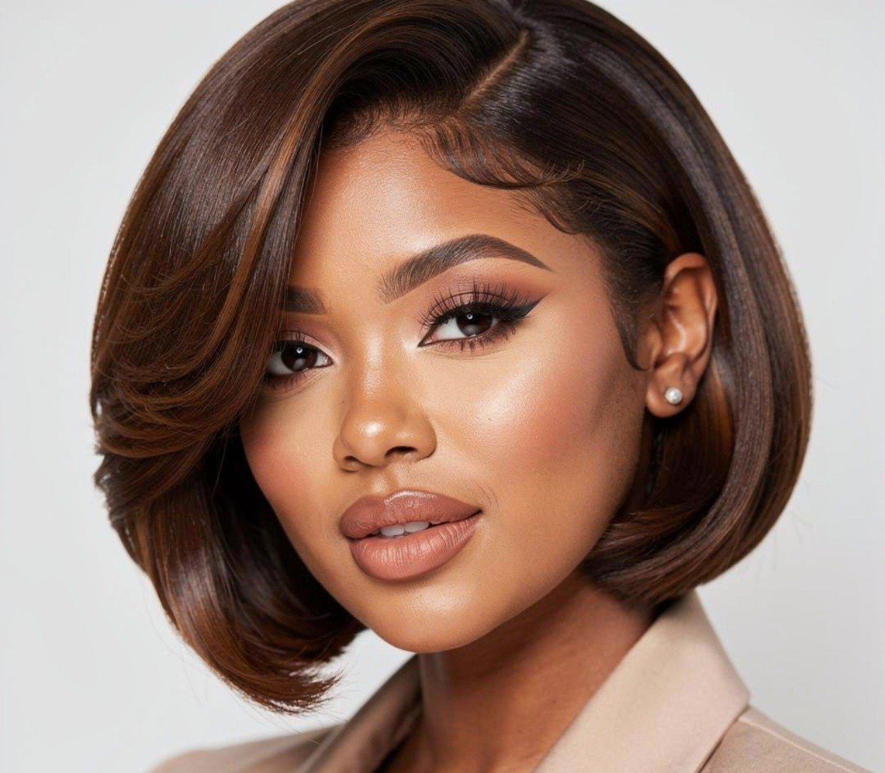 Bob Quick Weave Hairstyles for Round Face