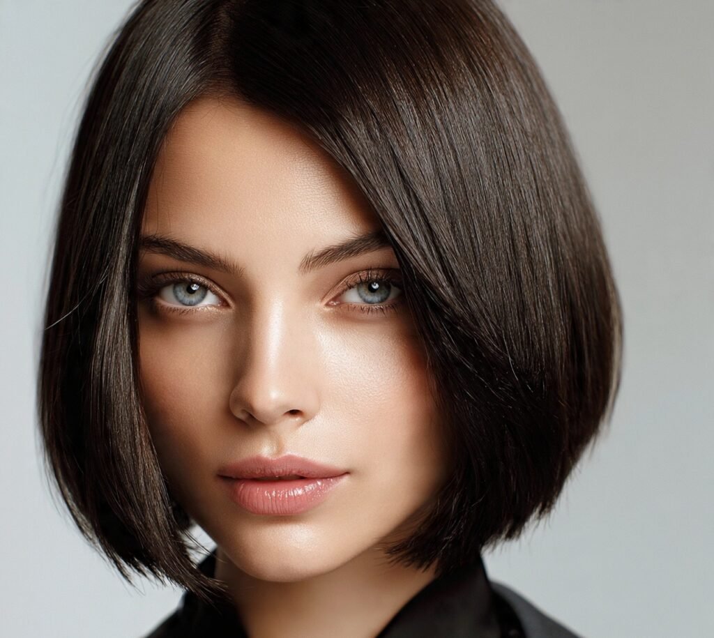 16 Trending and Flattering Bob Hairstyles for Round Faces 14 Bob with Balayage Face Framing Highlights