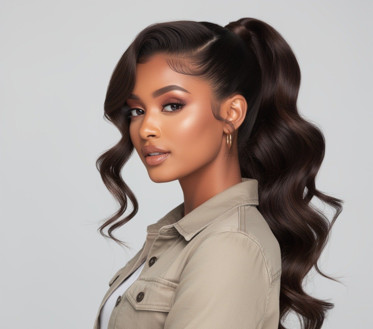 Body Wave Quick Weave Hairstyles Ponytail for Everyday Wear