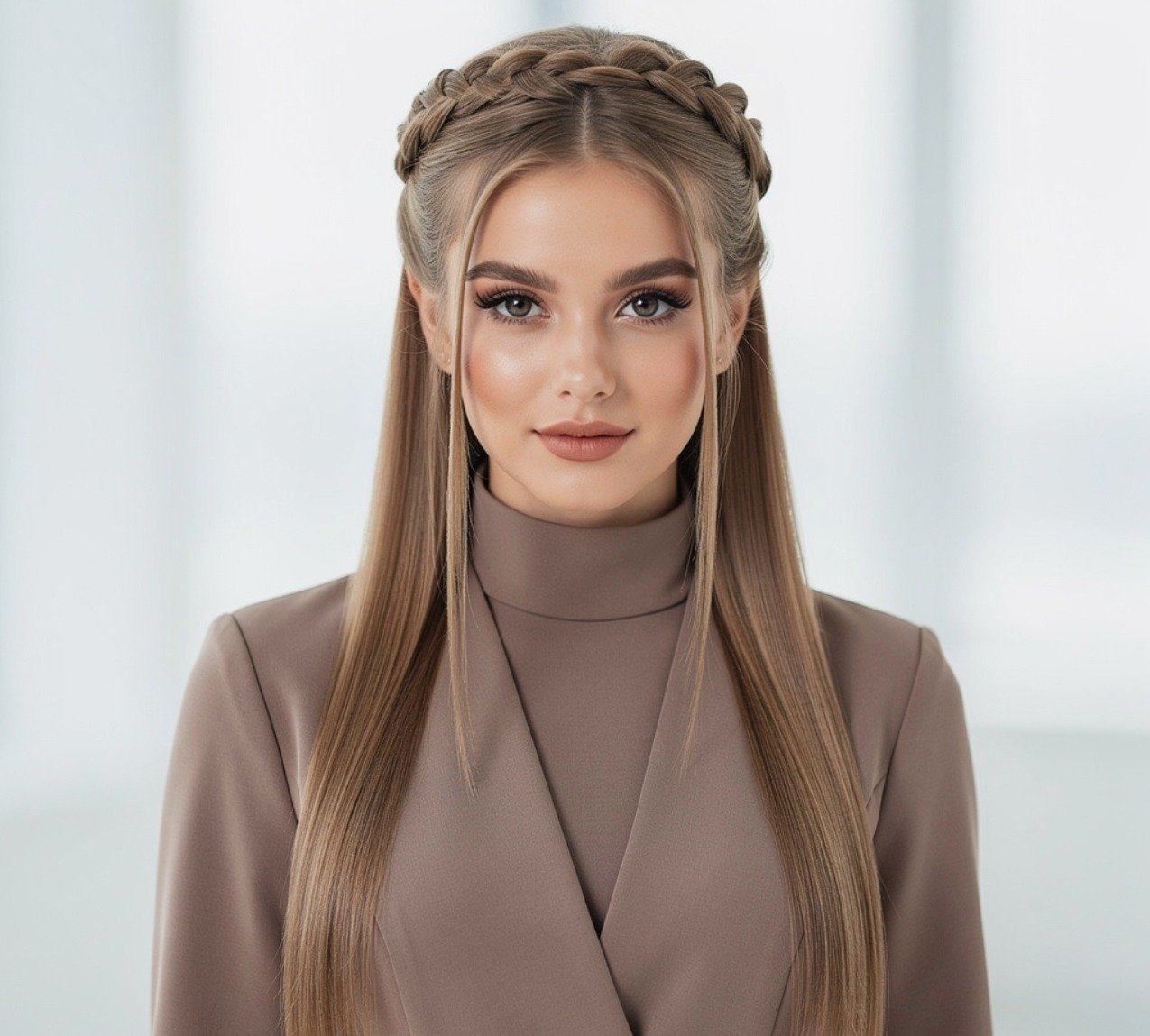 Bohemian Half Up Half Down Hairstyle for Long Straight Hair