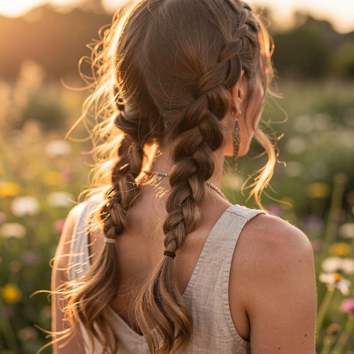 Boho Braided Pigtails