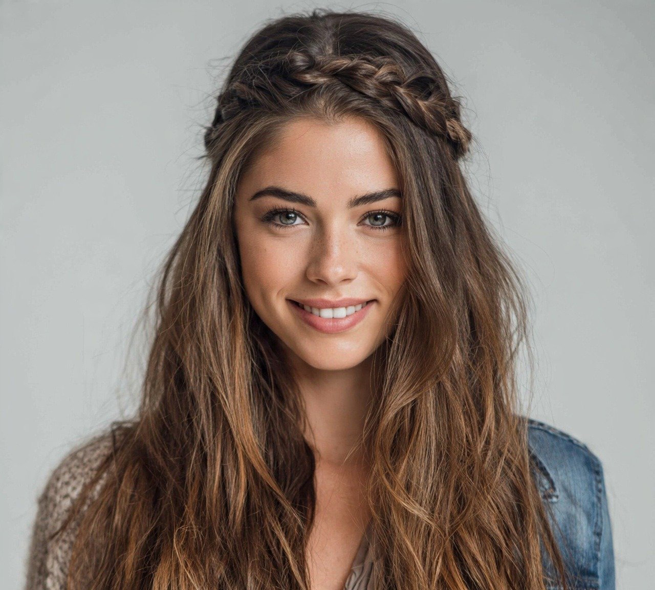 Easy Hairstyles for Long Hair: 15 Gorgeous Ideas Worth Pinning 15 Boho Half Up Half Down with Braids cropped