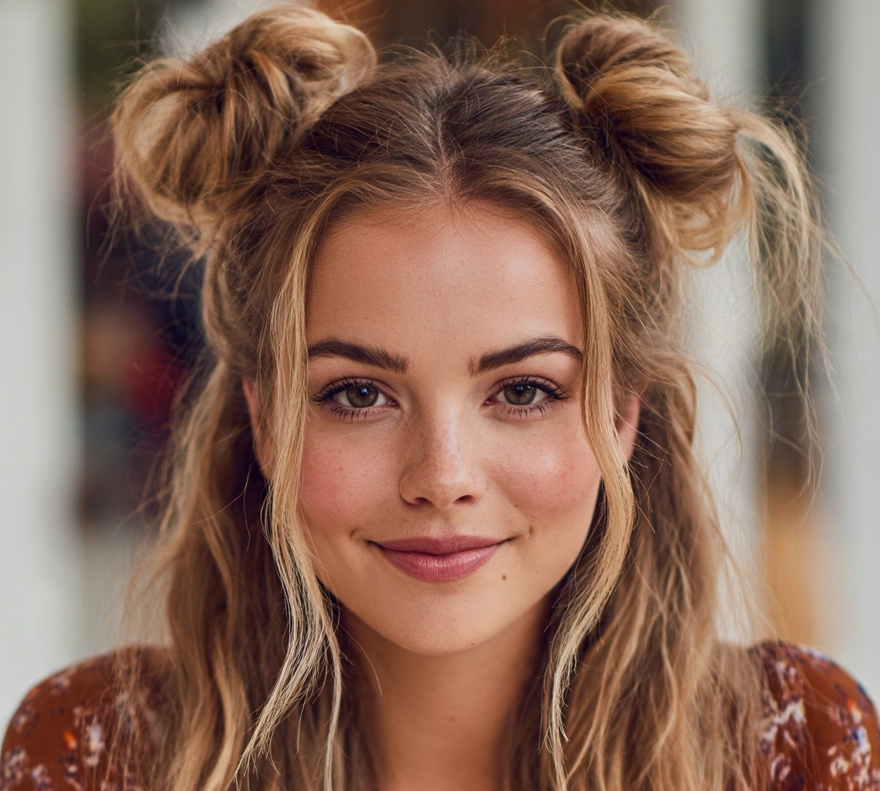Boho Inspired Space Buns For Long Hair