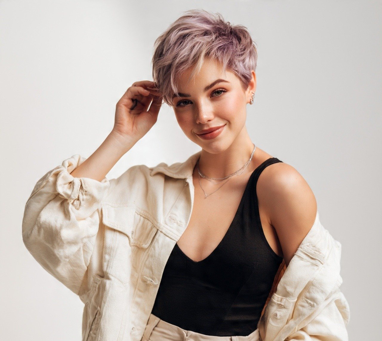 Bold Colored Crop Haircut For Short Hairs