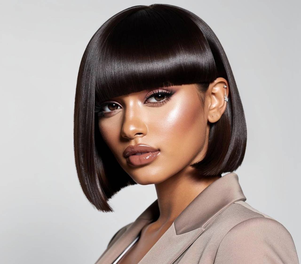 Bone Straight Bob Short Quick Weave Hairstyles for Sleek Looks