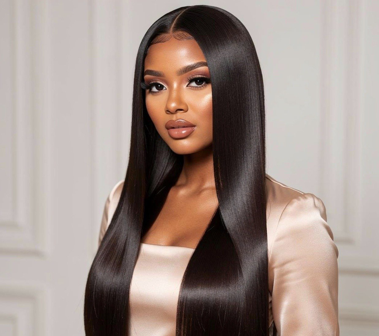 Bone Straight Quick Weave Hairstyles for Sleek Looks
