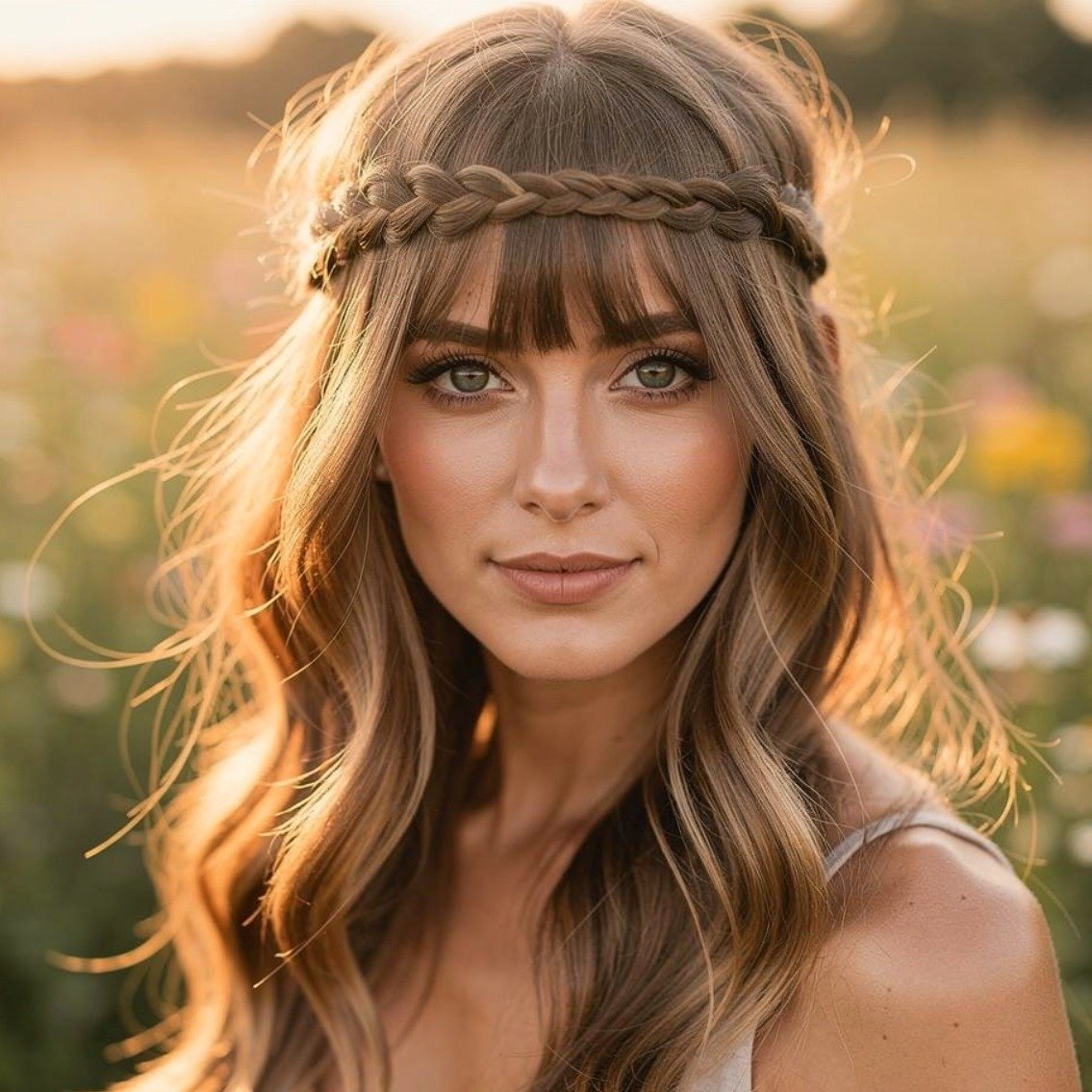 Braided Bangs Style