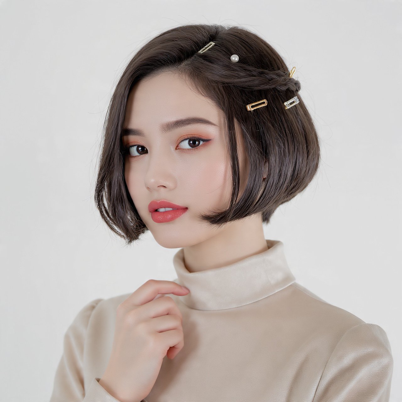 Braided Bob for Special Occasions with Accessories