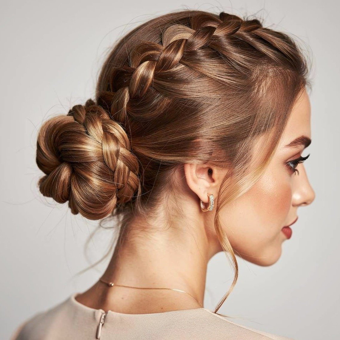 15 Trending Simple Braided Hairstyles That Are Stylish and Easy to Recreate 13 Braided Bun