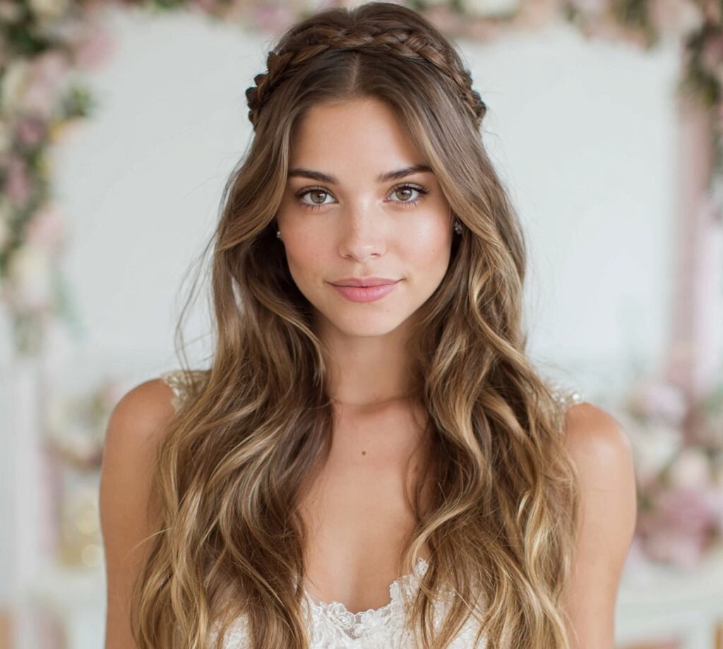 Braided Crown Accent with Hair Down cropped