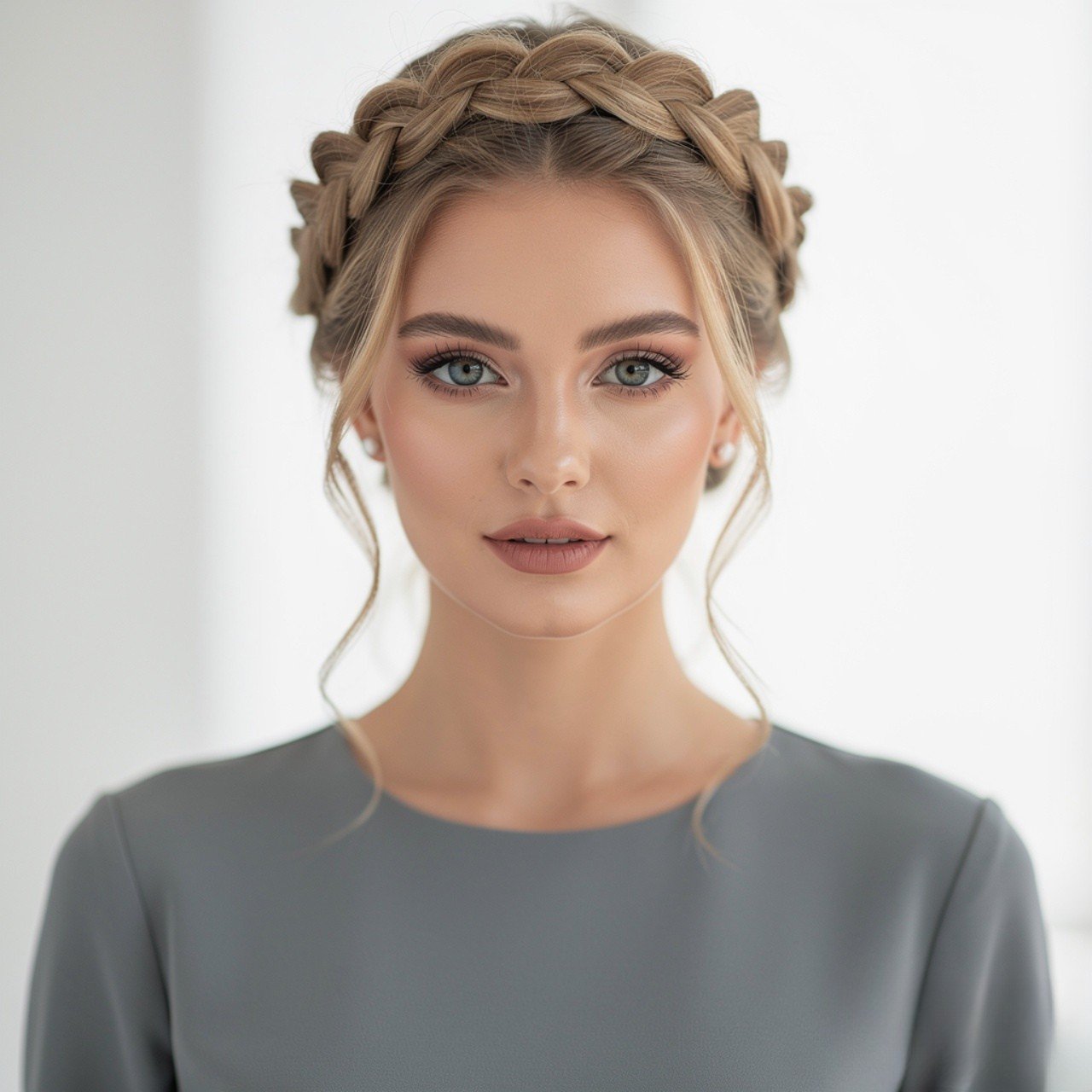 Braided Crown Easy Summer Hairstyle