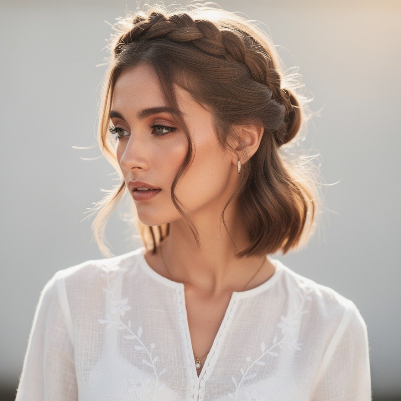 Summer Hairstyles for Medium Hair: 13 Trendy Ideas to Try that You’ll Love 9 Braided Crown Summer Hairstyles for Medium Hair