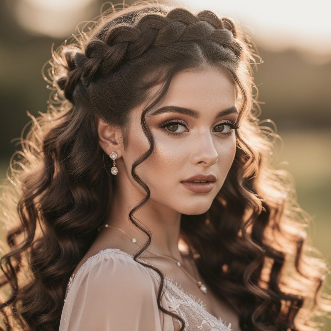 15 Trending Simple Curly Hairstyles That Are Easy and Beautiful 13 Braided Curly Crown