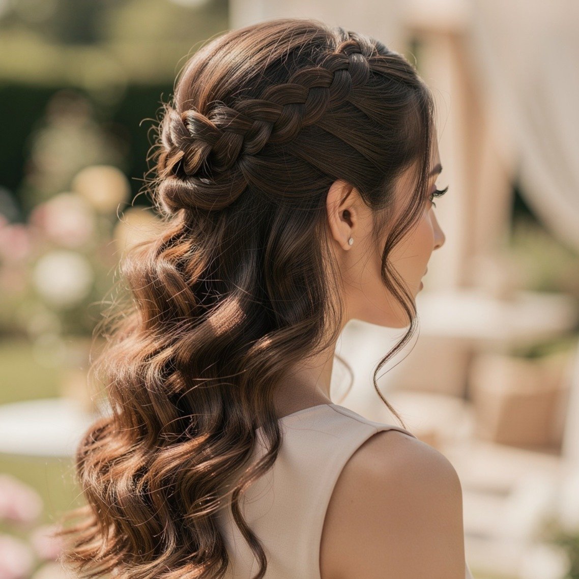 15 Trending Curly Hairstyles Half Up Half Down That Actually Work for Every Curl Type 4 Braided Halo Half Up Style