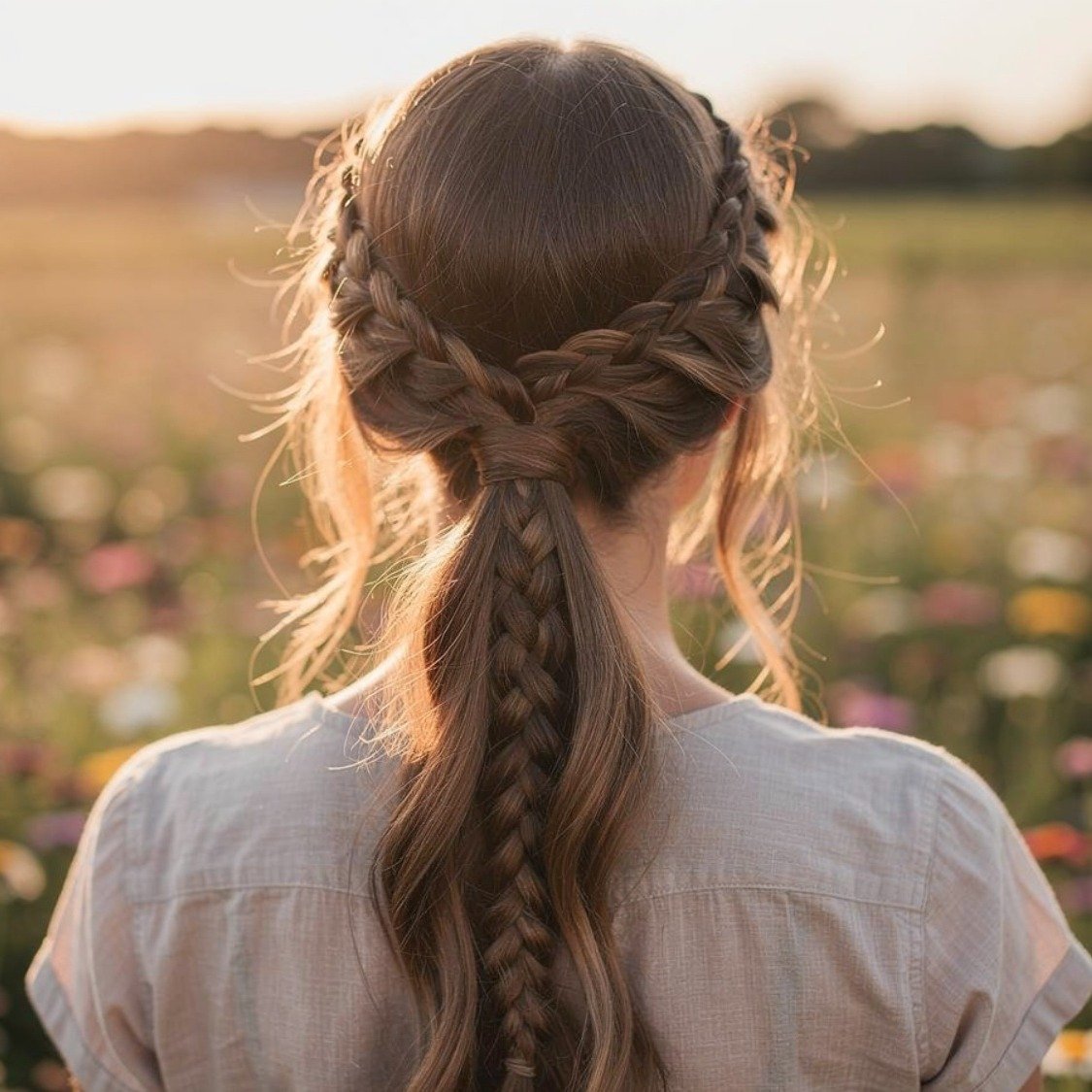 15 Braided Hairstyles Short Hair Lovers Will Want to Try 15 Braided Low Ponytail 2