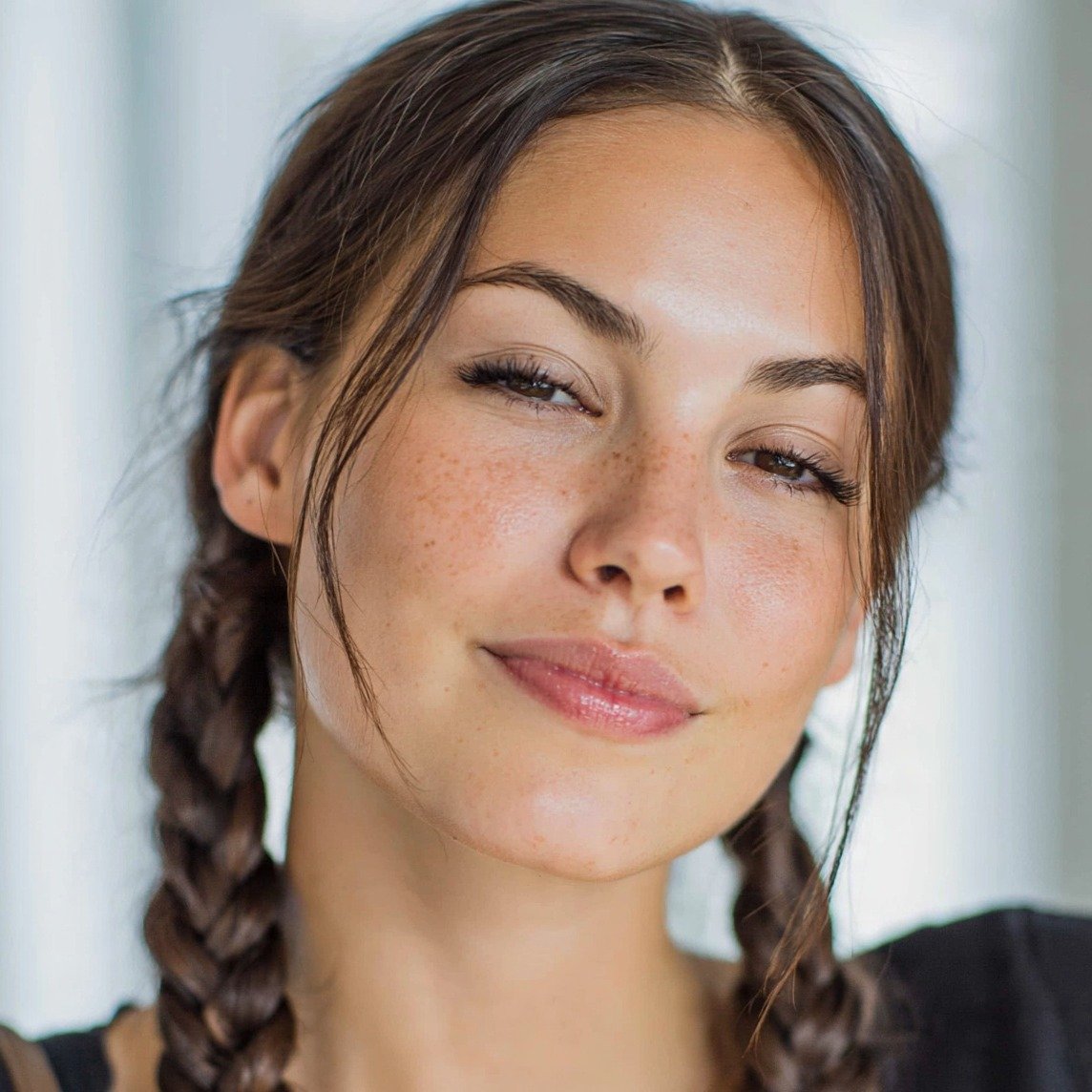 15 Trending Simple Hairstyles for Medium Hair That Are Easy and Stylish 14 Braided Pigtails with a Center Part