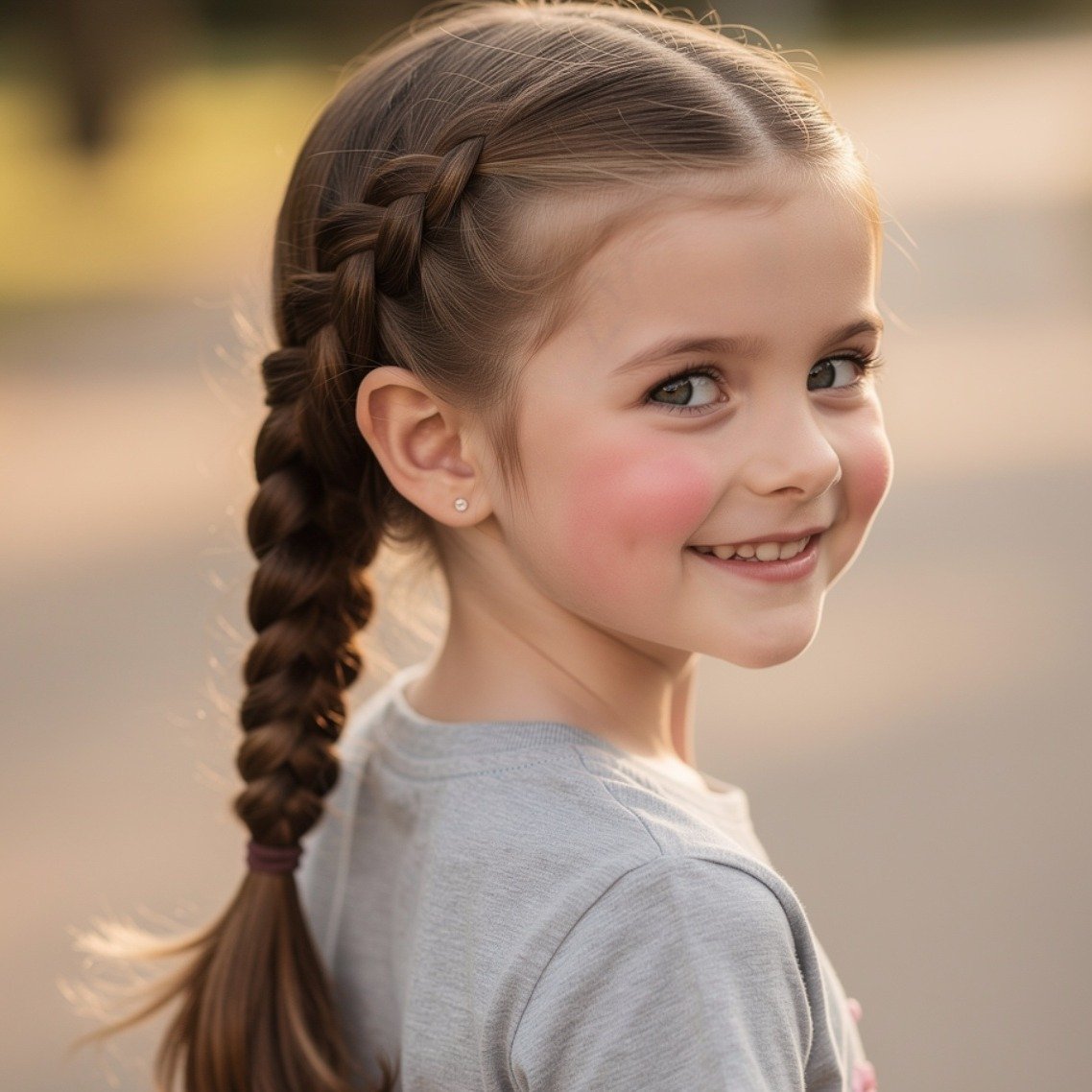 15 Trending Simple Hairstyles for Kids You'll Want to Try Every Day 13 Braided Ponytail 2