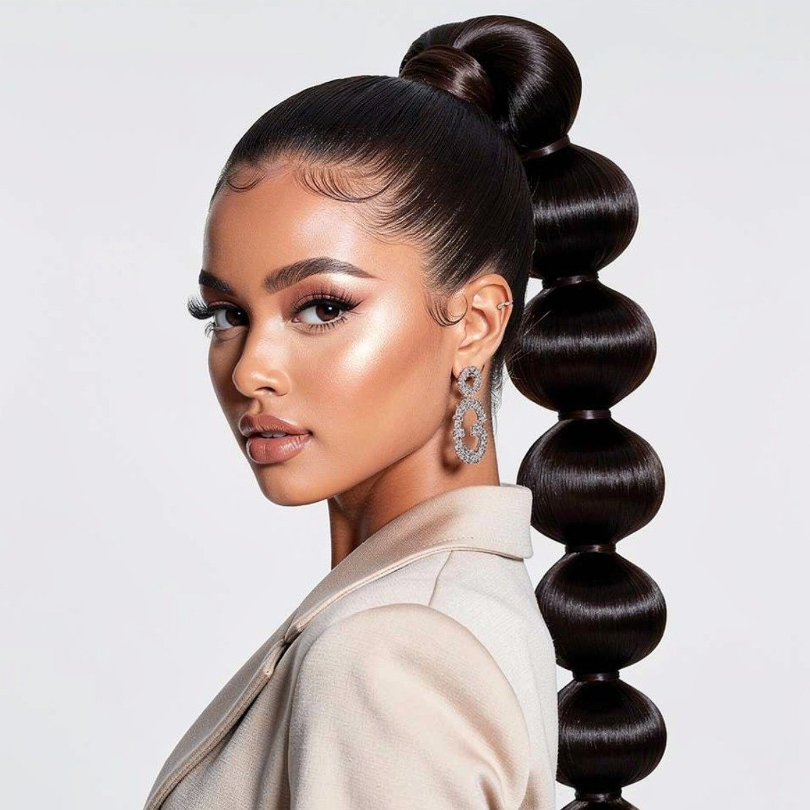 15 Trending Hairstyles Simple Enough for Everyday Style 10 Bubble Ponytail 3