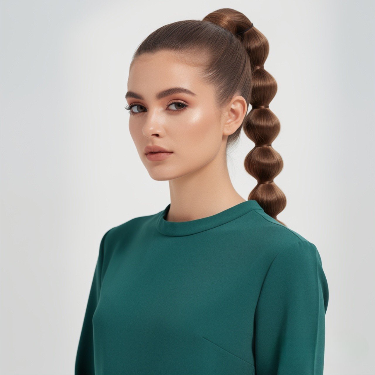 Bubble Ponytail Easy Summer Hairstyle
