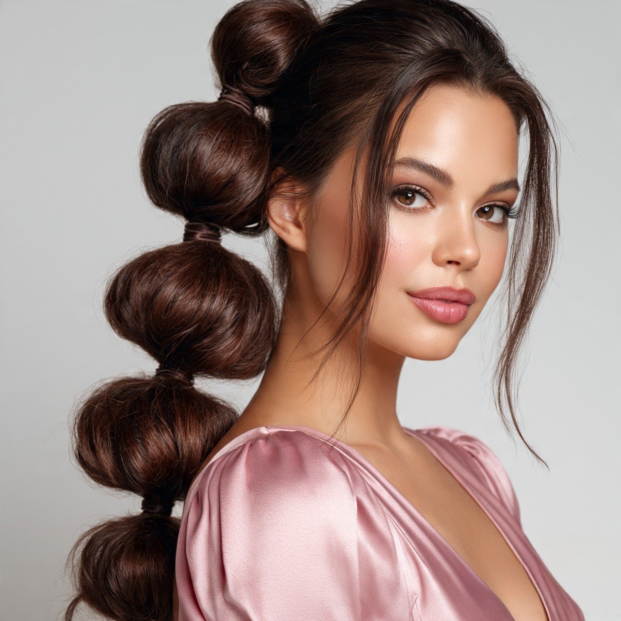 Bubble Ponytail For Thick Hair
