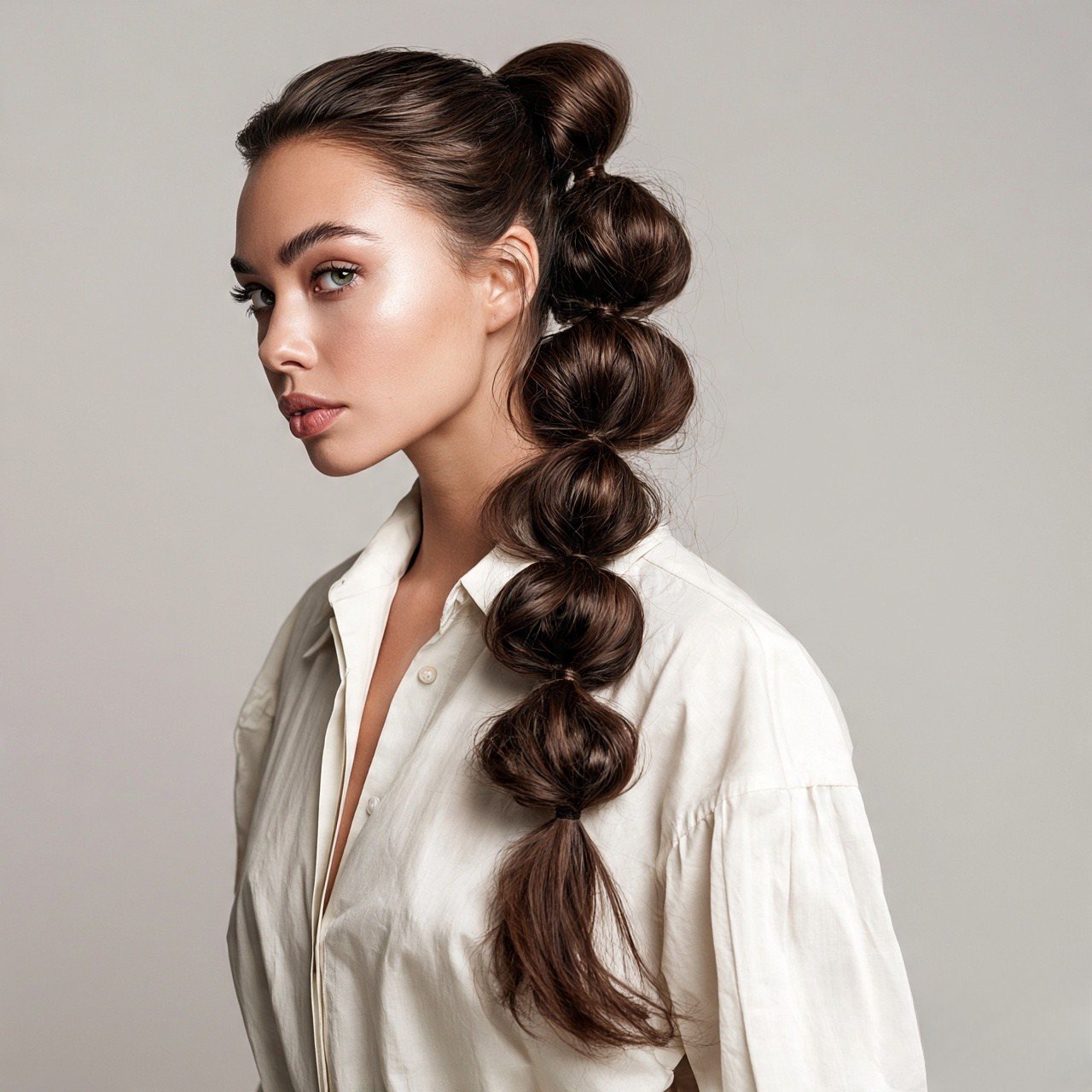 16 Trending Quick and Easy Hairstyles That Save Time and Look Gorgeous 11 Bubble Ponytail Quick and Easy Hairstyle