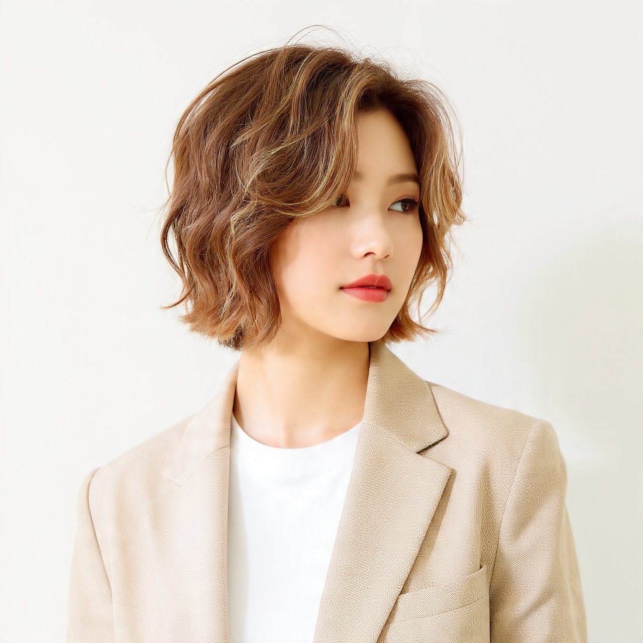 Choppy Wavy Bob with Layers