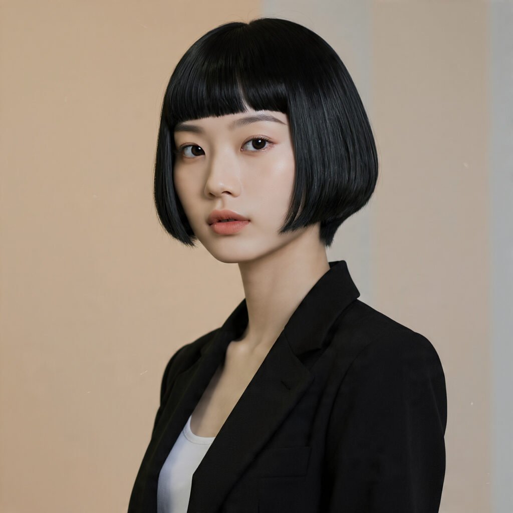 18 Trending Black Bob Hairstyles for Bold, Beautiful Style 2 Classic Blunt Black Bob